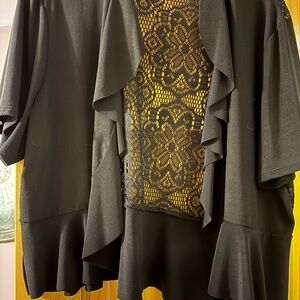 Michele Black Lace Cardigan